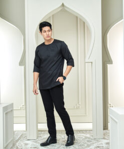 Alternative view of KURTA AYSH IN BLACK