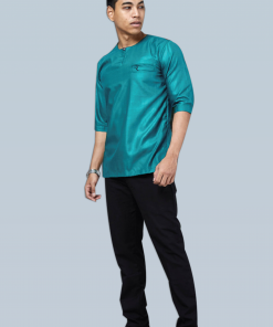 Alternative view of KURTA AYSH IN TURQOISE