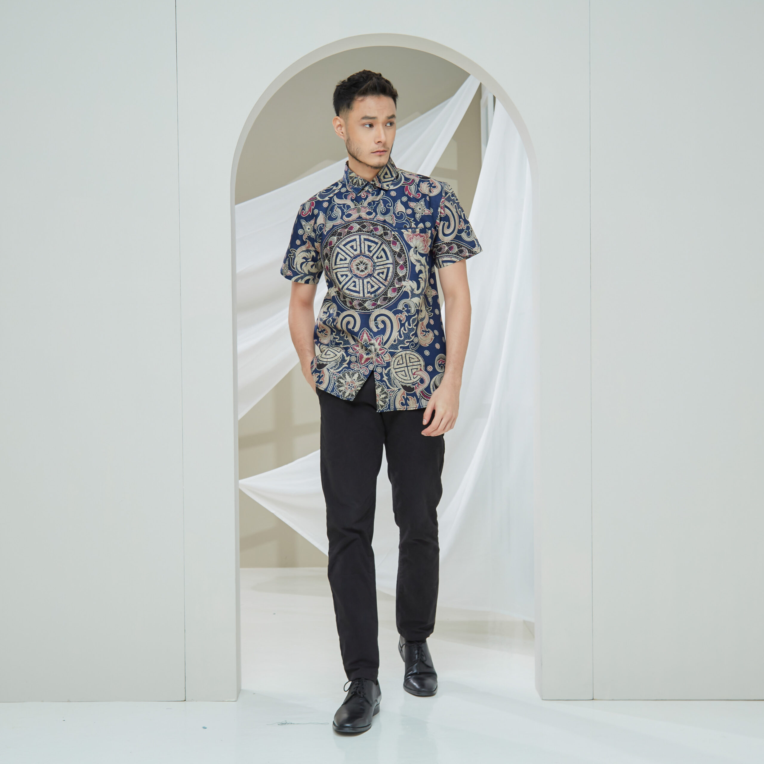 Kemeja Chyara Raya 2023 Navy Blue