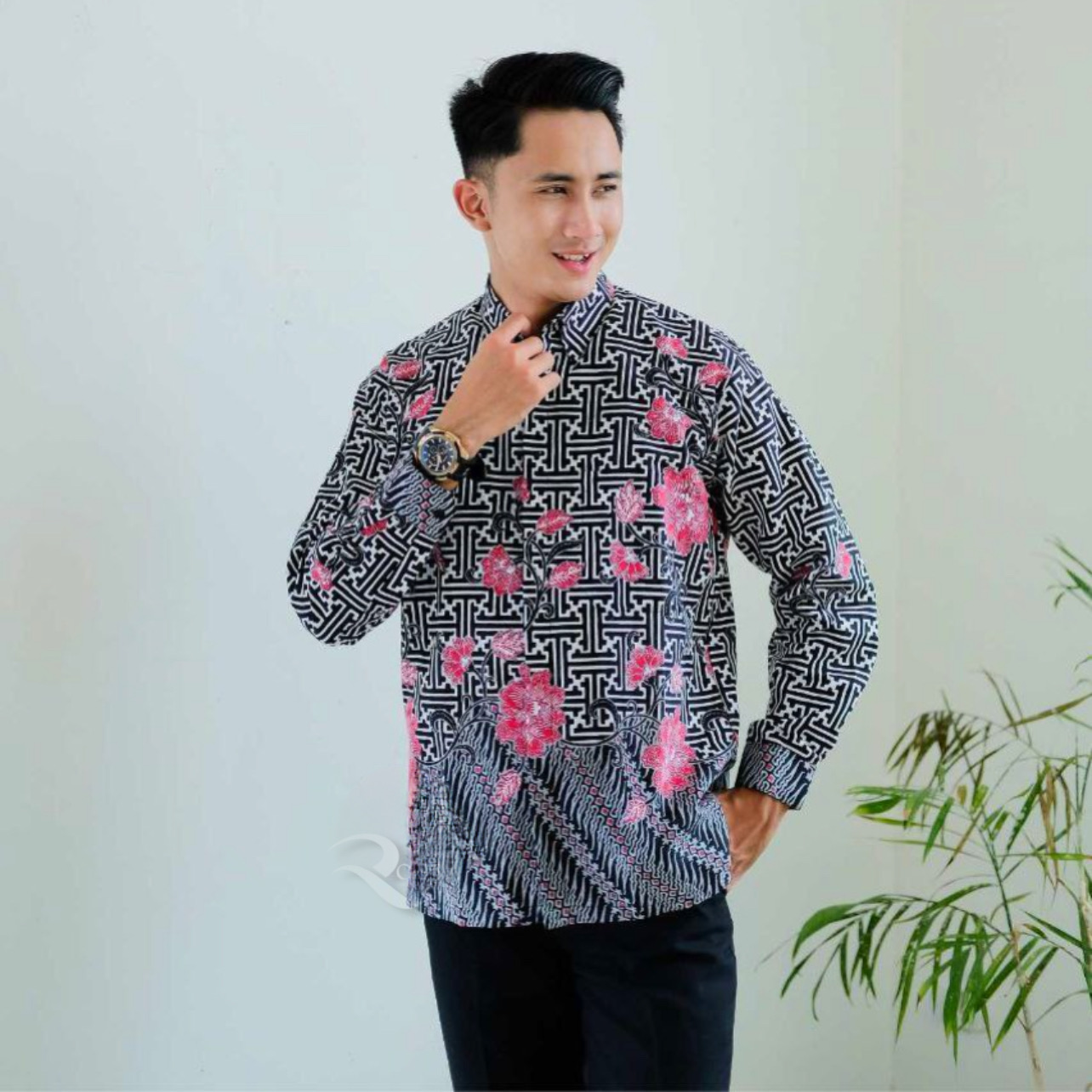 Kemeja Celyn in Maroon