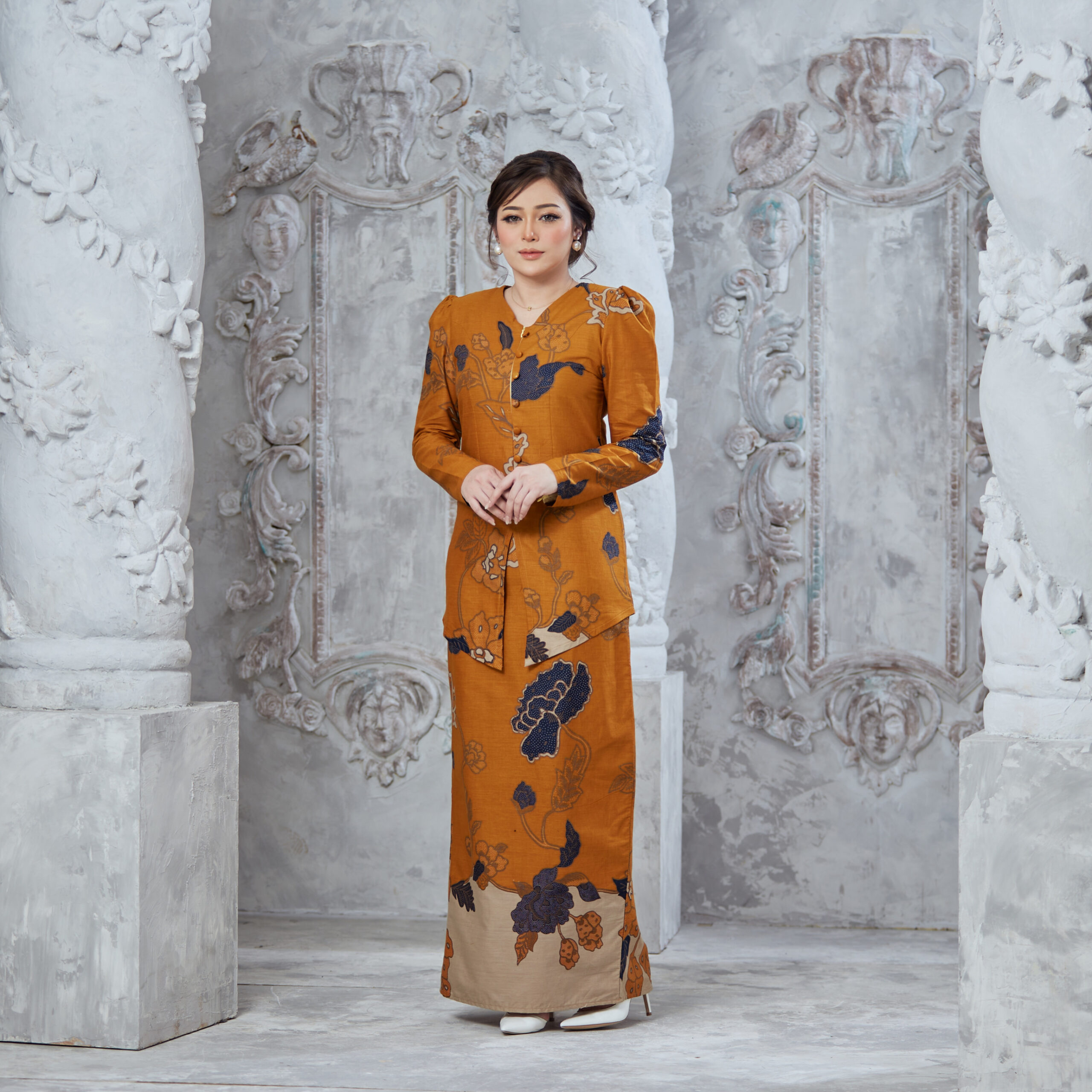 Batik Kebaya Nadra in Mustard