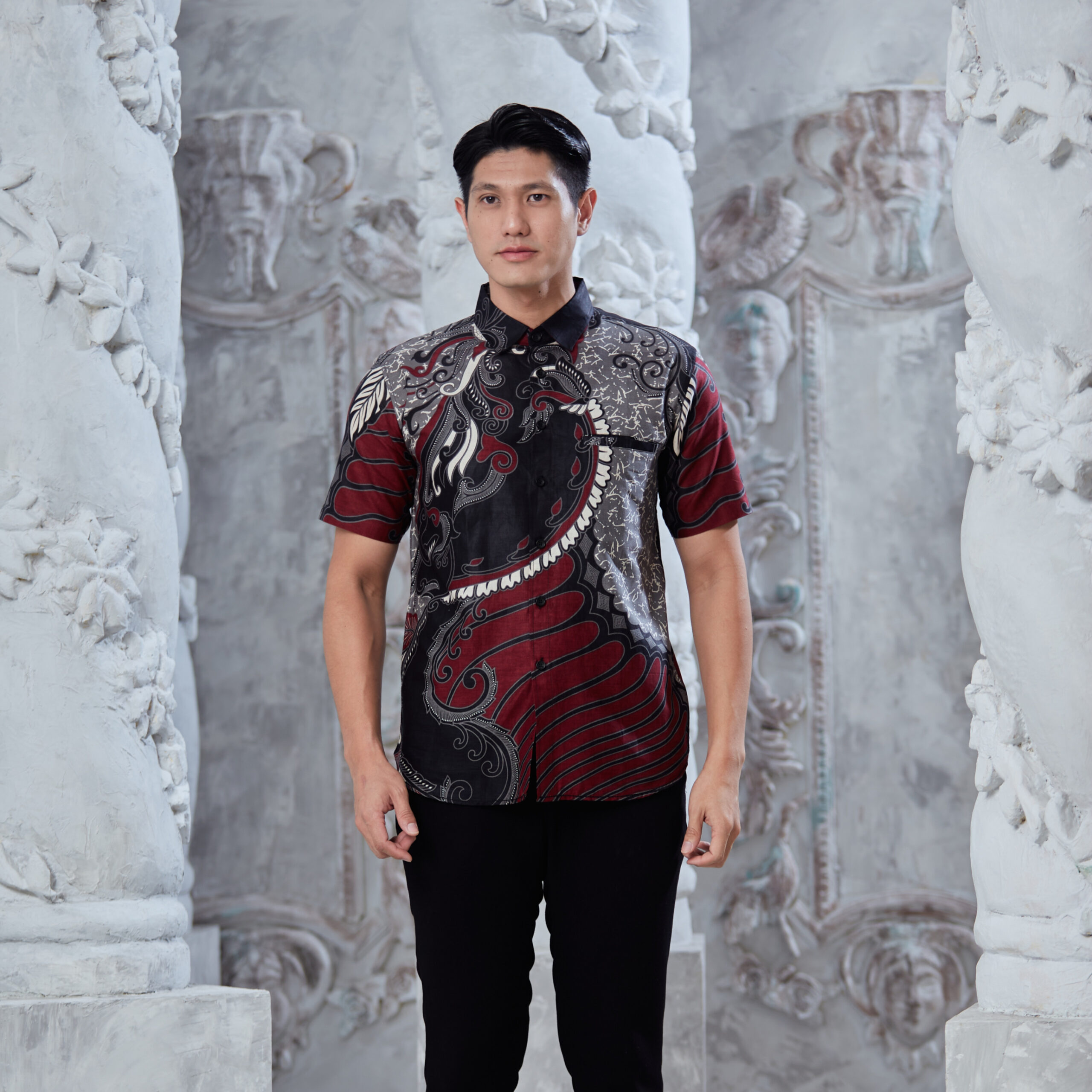 Kemeja Batik Lelaki RYAN 2.0 - MAROON